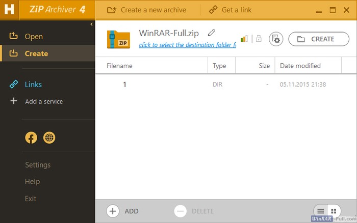Create an archive with Hamster Archiver
